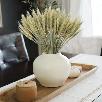 100 Pcs Dried Wheat Stalks Bundle Grass Natural Dried Wheat Sheaves Stems Dried Flowers Arrangement Bouquet for Wedding Party Table Centerpiece Fall Harvest Wreath Boho Decor Farmhouse DIY