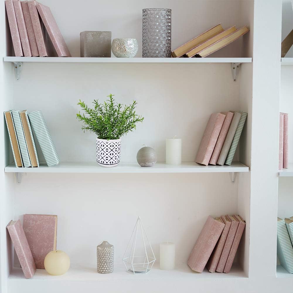 2 Pack Small Potted Eucalyptus Plant Artificial Plants Green Boxwood Rosemary Greenery in Modern Concrete Plant Pots