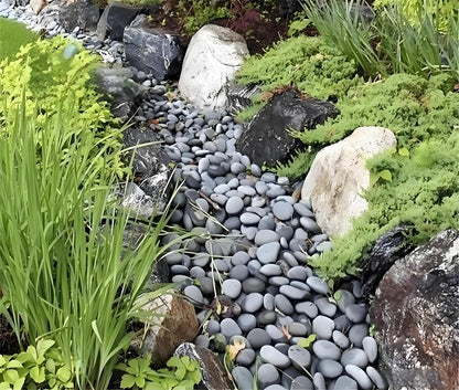 FANTIAN 5 lbs Natural Aquarium Rocks, 2-3 Inch Large Pebbles.Decorative River Rocks for Plants, Fish Tank, Garden, Paving, Fountain, Walkways and Outdoor Landscaping