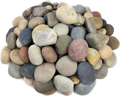 FANTIAN 5 lbs Natural Aquarium Rocks, 2-3 Inch Large Pebbles.Decorative River Rocks for Plants, Fish Tank, Garden, Paving, Fountain, Walkways and Outdoor Landscaping