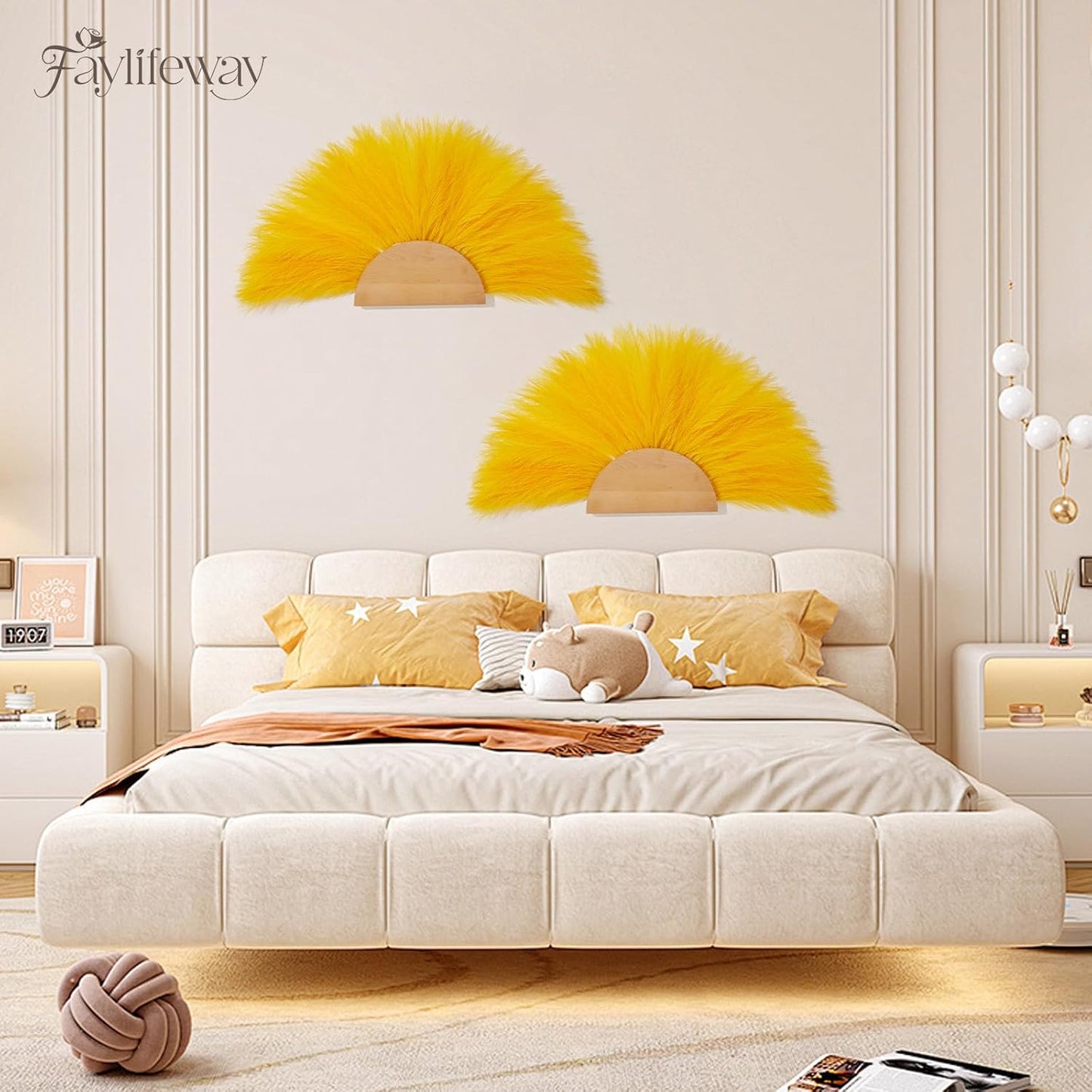 50PCS Brown&White Pampas Grass, 17in Fluffy Boho Feathers Decor | Ideal Artificial Flowers for Vase Filler,Birthday,Wedding,Baby Shower,Bathroom,Home,Table,Wall,Bow Decor