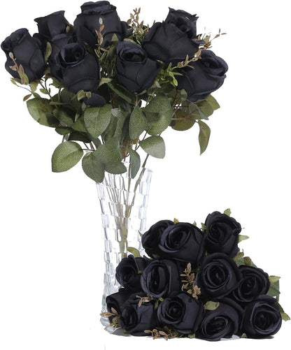 Artificial Rose Flower 20 Heads 2 Bundles Bridal Bouquet Silk Rose Bulk for Wedding Home Valentine's Day Party Decor, Mixed Living Coral