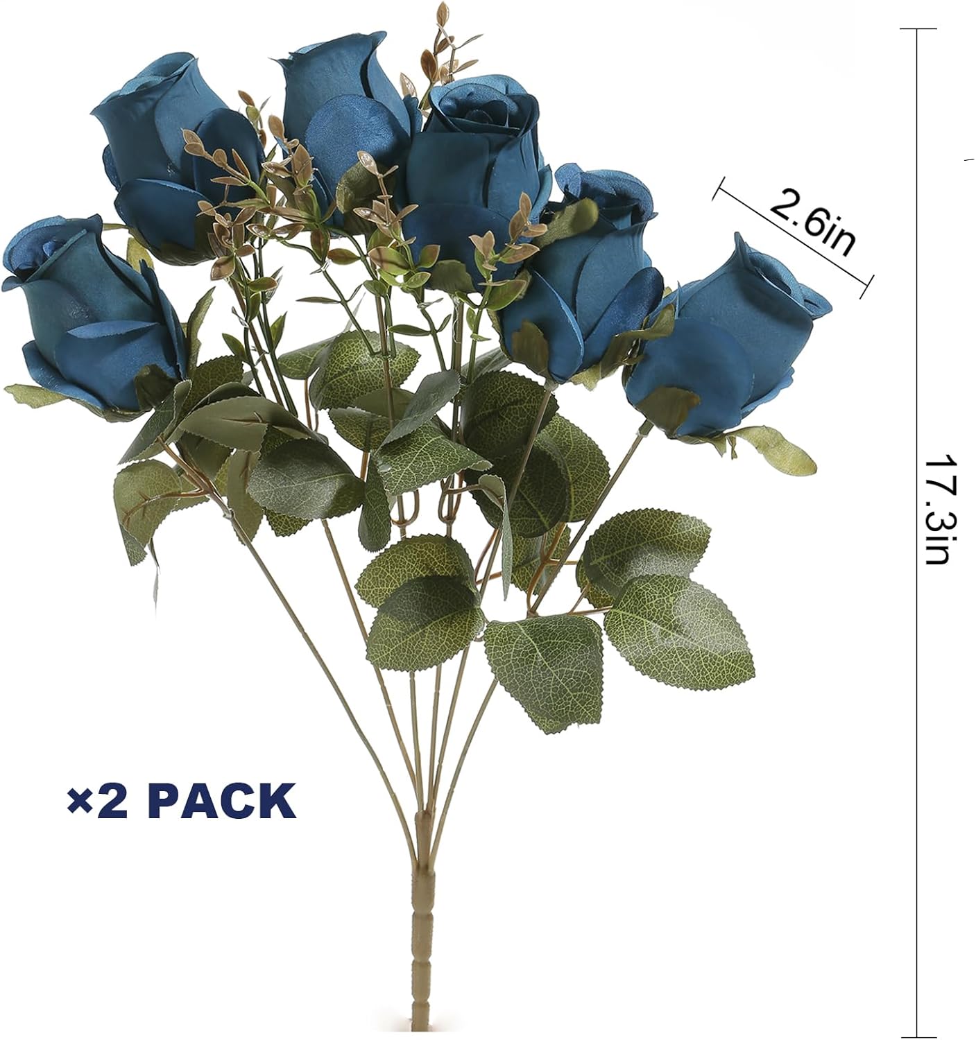 Artificial Rose Flower 20 Heads 2 Bundles Bridal Bouquet Silk Rose Bulk for Wedding Home Valentine's Day Party Decor, Mixed Living Coral