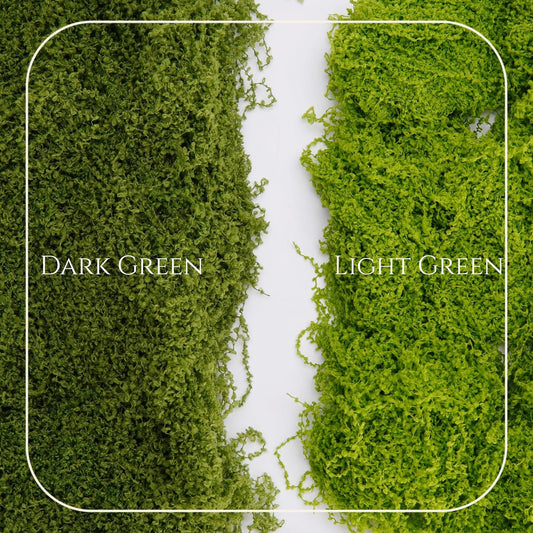 3.5OZ Fake Moss for Plants Indoor - Artificial Moss for Table Centerpieces, Fairy Gardens, Terrariums - Realistic Faux Grass for Wedding Christmas Party Decor (Natural Green)