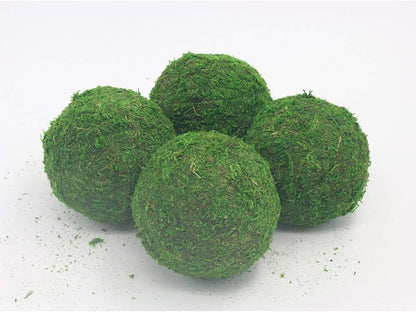 Handmade Natural Green Plant Moss Balls Decorative for Home Party Display Decor Props (2 in)