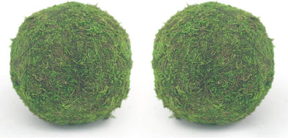 Handmade Natural Green Plant Moss Balls Decorative for Home Party Display Decor Props (2 in)