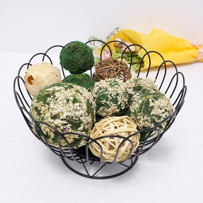Handmade Natural Green Plant Moss Balls Decorative for Home Party Display Decor Props (2 in)