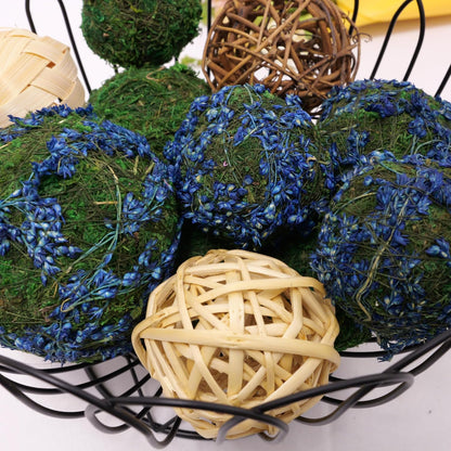 Handmade Natural Green Plant Moss Balls Decorative for Home Party Display Decor Props (2 in)