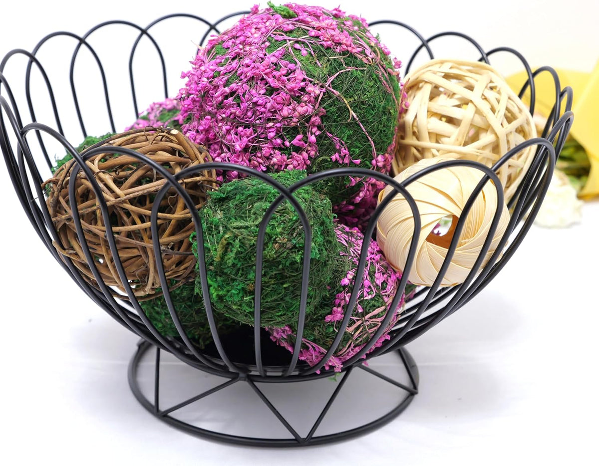 Handmade Natural Green Plant Moss Balls Decorative for Home Party Display Decor Props (2 in)