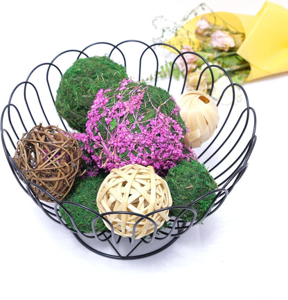 Handmade Natural Green Plant Moss Balls Decorative for Home Party Display Decor Props (2 in)