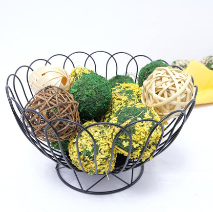 Handmade Natural Green Plant Moss Balls Decorative for Home Party Display Decor Props (2 in)
