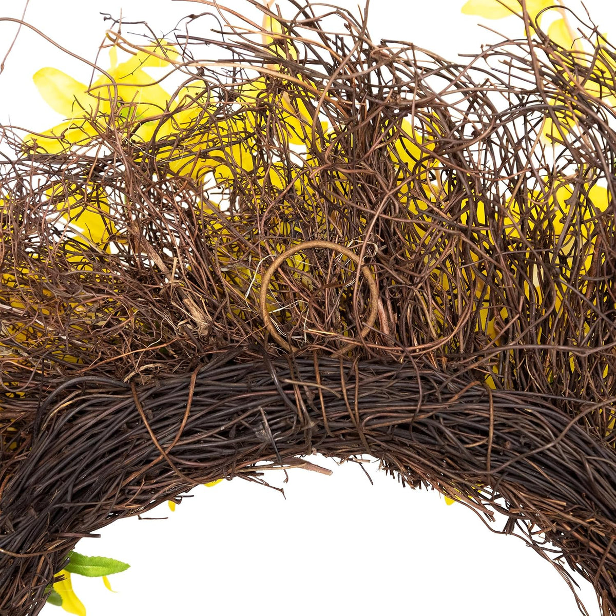 Forsythia and Grapevine Artificial Floral Wreath - Yellow - 24"