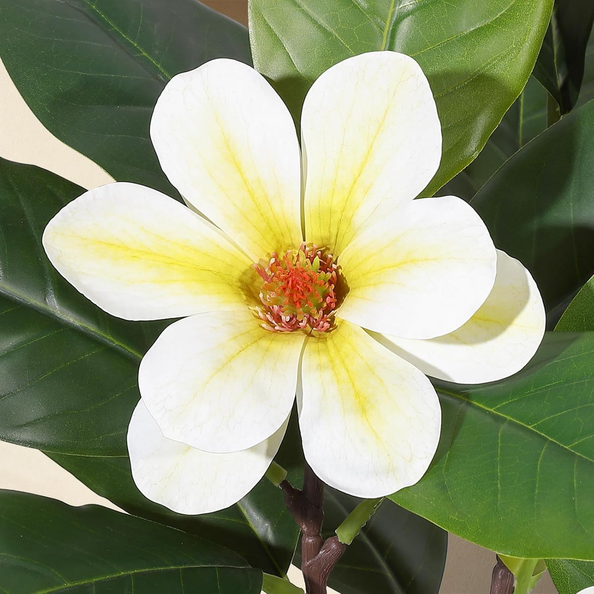 Faux Rubber Tree, 72 Inch Artificial Plants Indoor with Pot