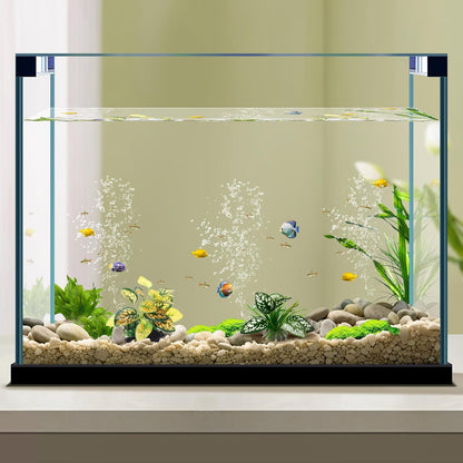 Reptile Artificial Plants, Terrarium Plants Decorations Supplies, Aquarium Fish Tank Plant, Amphibian Habitat Hideout Tank Accessories (M Set-2pcs/D)