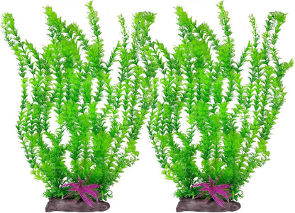 Aquarium Plastic Plants Aquarium Decor Artificial Fish Tank Plants,Tall Fish Tank Decorations, Extra Large Aquarium Plant 20.4-inch Tall,1PCS