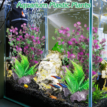 Aquarium Plastic Plants Aquarium Decor Artificial Fish Tank Plants,Tall Fish Tank Decorations, Extra Large Aquarium Plant 20.4-inch Tall,1PCS