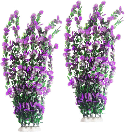 Aquarium Plastic Plants Aquarium Decor Artificial Fish Tank Plants,Tall Fish Tank Decorations, Extra Large Aquarium Plant 20.4-inch Tall,1PCS