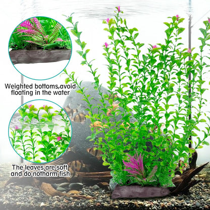 Aquarium Plastic Plants Aquarium Decor Artificial Fish Tank Plants,Tall Fish Tank Decorations, Extra Large Aquarium Plant 20.4-inch Tall,1PCS