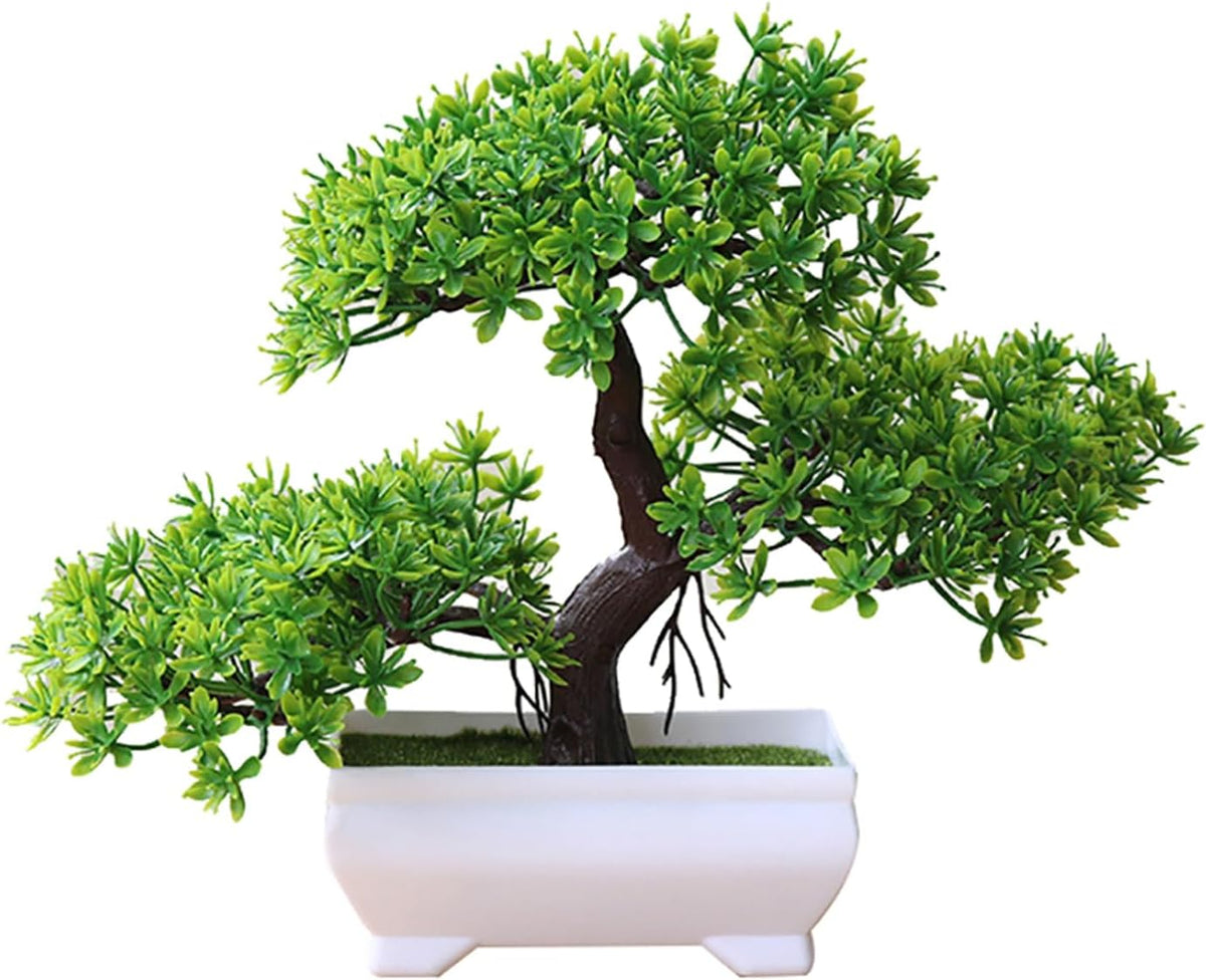 Artificial Bonsai Tree Juniper Faux Plants Indoor Small Fake Plants Decor with Pots for Home Table Office Desk Bathroom Shelf Bedroom Living Room Farmhouse Decorations Wedding Tabletop Gr