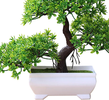 Artificial Bonsai Tree Juniper Faux Plants Indoor Small Fake Plants Decor with Pots for Home Table Office Desk Bathroom Shelf Bedroom Living Room Farmhouse Decorations Wedding Tabletop Gr
