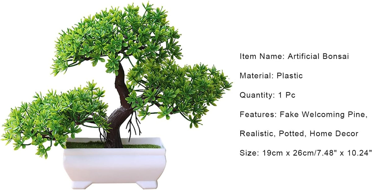 Artificial Bonsai Tree Juniper Faux Plants Indoor Small Fake Plants Decor with Pots for Home Table Office Desk Bathroom Shelf Bedroom Living Room Farmhouse Decorations Wedding Tabletop Gr
