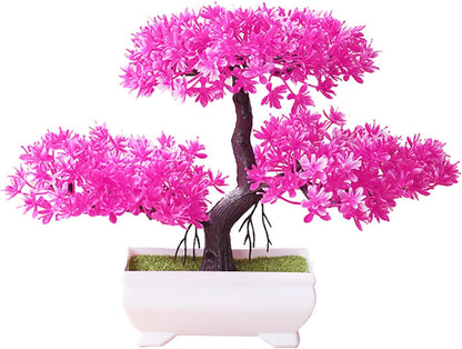 Artificial Bonsai Tree Juniper Faux Plants Indoor Small Fake Plants Decor with Pots for Home Table Office Desk Bathroom Shelf Bedroom Living Room Farmhouse Decorations Wedding Tabletop Gr