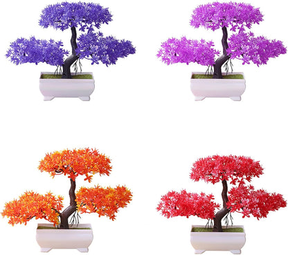 Artificial Bonsai Tree Juniper Faux Plants Indoor Small Fake Plants Decor with Pots for Home Table Office Desk Bathroom Shelf Bedroom Living Room Farmhouse Decorations Wedding Tabletop Gr