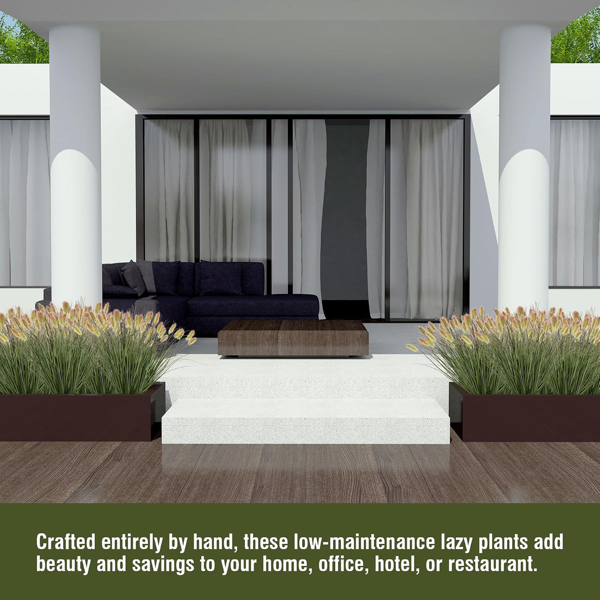 Artificial Grass, Fake Grass, Artificial Shrubs, Wheatgrass Cattails Fake Grass Decorations, Artificial Plants, Ornamental Grass, Outdoor Fake Grass, Green Leafy Decorations (12PCS)