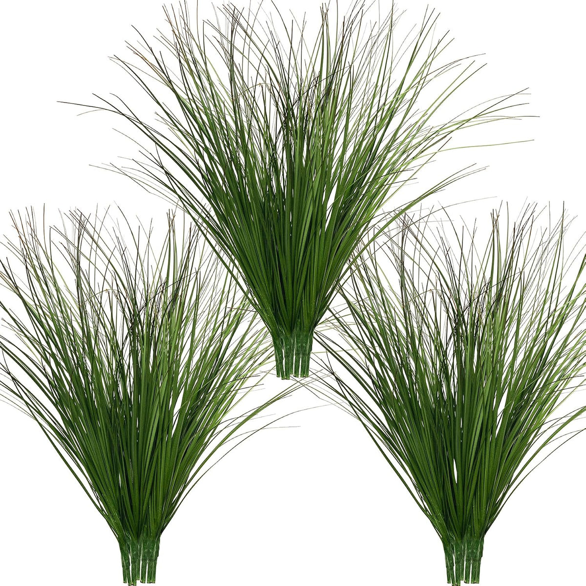 Artificial Grass, Fake Grass, Artificial Shrubs, Wheatgrass Cattails Fake Grass Decorations, Artificial Plants, Ornamental Grass, Outdoor Fake Grass, Green Leafy Decorations (12PCS)