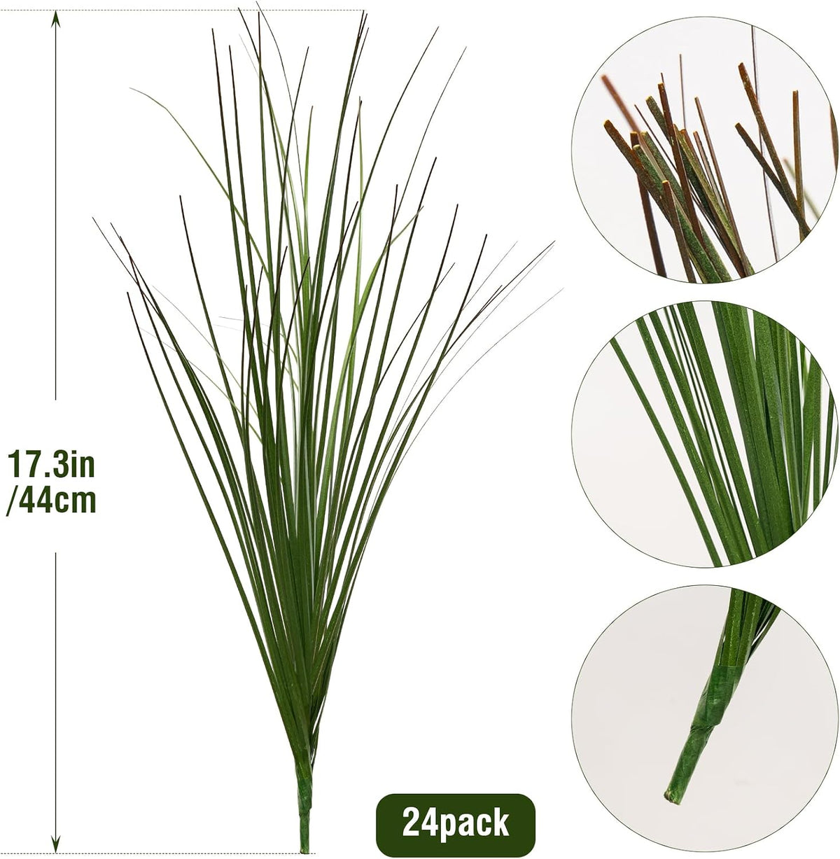 Artificial Grass, Fake Grass, Artificial Shrubs, Wheatgrass Cattails Fake Grass Decorations, Artificial Plants, Ornamental Grass, Outdoor Fake Grass, Green Leafy Decorations (12PCS)