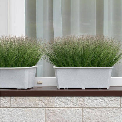 Artificial Grass, Fake Grass, Artificial Shrubs, Wheatgrass Cattails Fake Grass Decorations, Artificial Plants, Ornamental Grass, Outdoor Fake Grass, Green Leafy Decorations (12PCS)