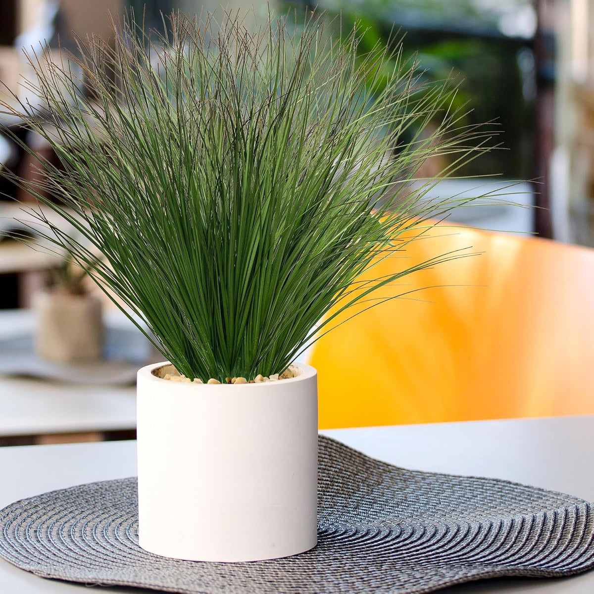 Artificial Grass, Fake Grass, Artificial Shrubs, Wheatgrass Cattails Fake Grass Decorations, Artificial Plants, Ornamental Grass, Outdoor Fake Grass, Green Leafy Decorations (12PCS)