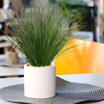 Artificial Grass, Fake Grass, Artificial Shrubs, Wheatgrass Cattails Fake Grass Decorations, Artificial Plants, Ornamental Grass, Outdoor Fake Grass, Green Leafy Decorations (12PCS)