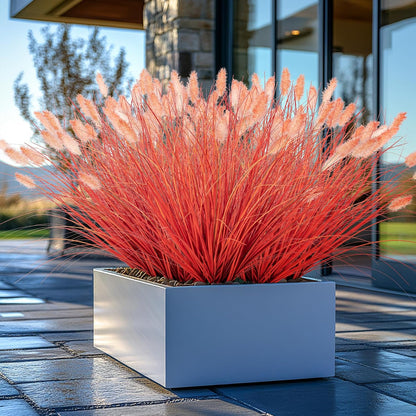 Artificial Grass, Fake Grass, Artificial Shrubs, Wheatgrass Cattails Fake Grass Decorations, Artificial Plants, Ornamental Grass, Outdoor Fake Grass, Green Leafy Decorations (12PCS)