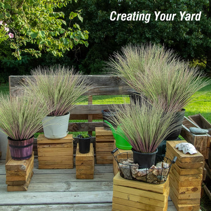 Artificial Grass, Fake Grass, Artificial Shrubs, Wheatgrass Cattails Fake Grass Decorations, Artificial Plants, Ornamental Grass, Outdoor Fake Grass, Green Leafy Decorations (12PCS)