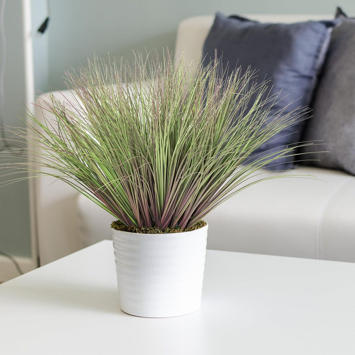 Artificial Grass, Fake Grass, Artificial Shrubs, Wheatgrass Cattails Fake Grass Decorations, Artificial Plants, Ornamental Grass, Outdoor Fake Grass, Green Leafy Decorations (12PCS)