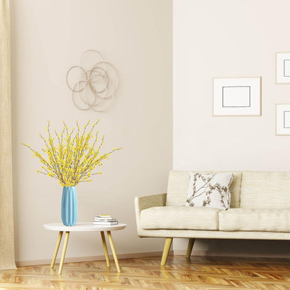 Artificial Forsythia Flowers, 39.4 inch Artificial Forsythia Blossom Jasmine Stems Fake Silk Forsythia Branches for Flower Arrangement Wedding Home Office Decoration