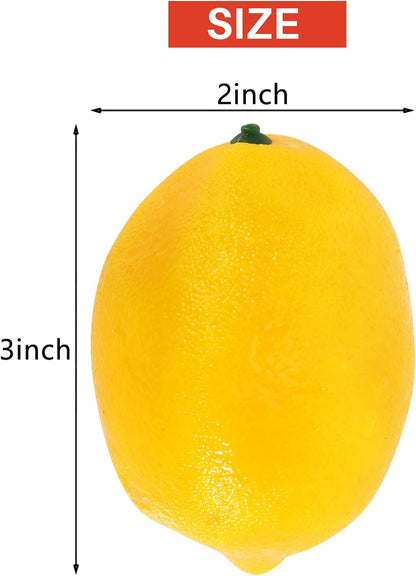 20Pcs Yellow Simulation Artificial Lemon Fake Fruit Disply Home Party Decor Artificial Fruit Trees for Home Decor Artificial Fruit Artificial Plants and Flowers Artificial Plants and Flowers