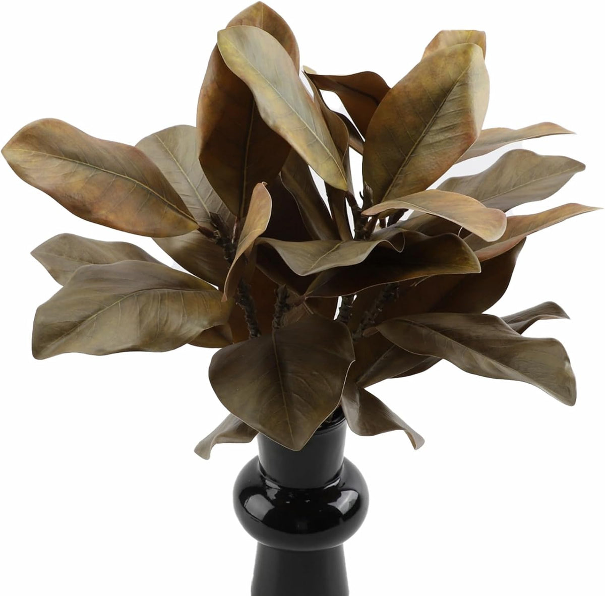 Magnolia Artificial Leaves Branches 22 Inch 3D Real Touch Faux Magnolia Stems Fake Magnolia Twigs for Indoor Outdoor Vase Filling Home Wedding Floral Arrangement Decoration