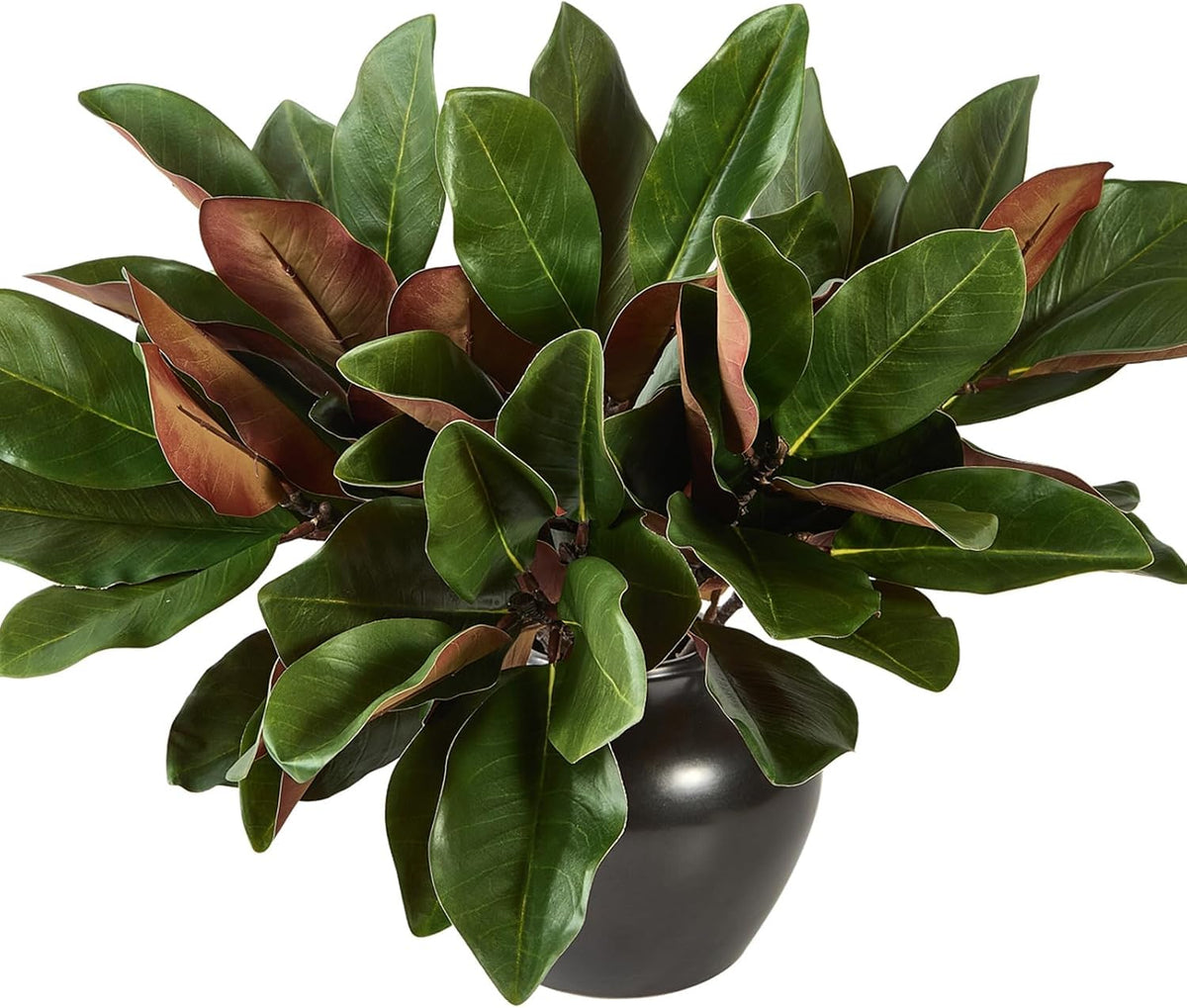 Magnolia Artificial Leaves Branches 22 Inch 3D Real Touch Faux Magnolia Stems Fake Magnolia Twigs for Indoor Outdoor Vase Filling Home Wedding Floral Arrangement Decoration