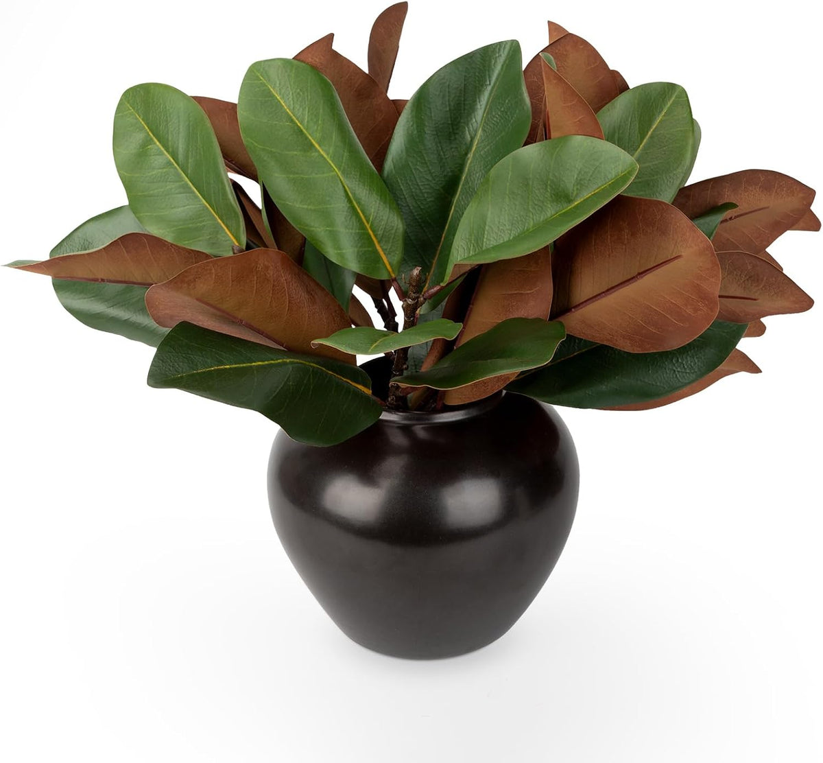 Magnolia Artificial Leaves Branches 22 Inch 3D Real Touch Faux Magnolia Stems Fake Magnolia Twigs for Indoor Outdoor Vase Filling Home Wedding Floral Arrangement Decoration