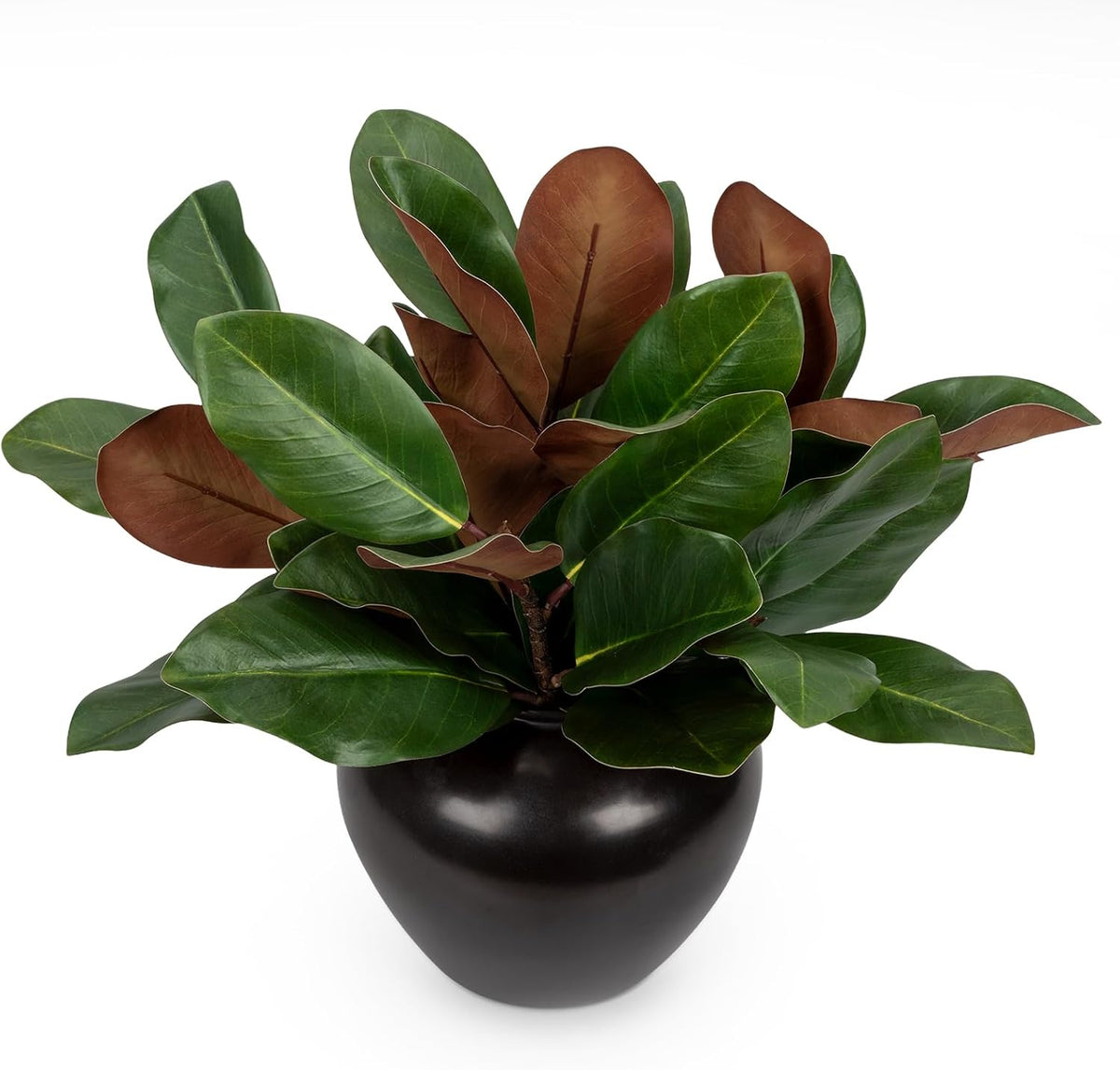 Magnolia Artificial Leaves Branches 22 Inch 3D Real Touch Faux Magnolia Stems Fake Magnolia Twigs for Indoor Outdoor Vase Filling Home Wedding Floral Arrangement Decoration