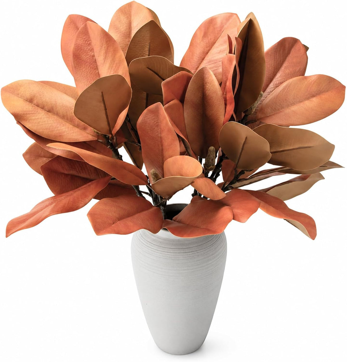 Magnolia Artificial Leaves Branches 22 Inch 3D Real Touch Faux Magnolia Stems Fake Magnolia Twigs for Indoor Outdoor Vase Filling Home Wedding Floral Arrangement Decoration