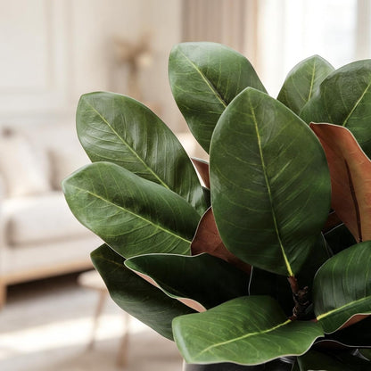 Magnolia Artificial Leaves Branches 22 Inch 3D Real Touch Faux Magnolia Stems Fake Magnolia Twigs for Indoor Outdoor Vase Filling Home Wedding Floral Arrangement Decoration