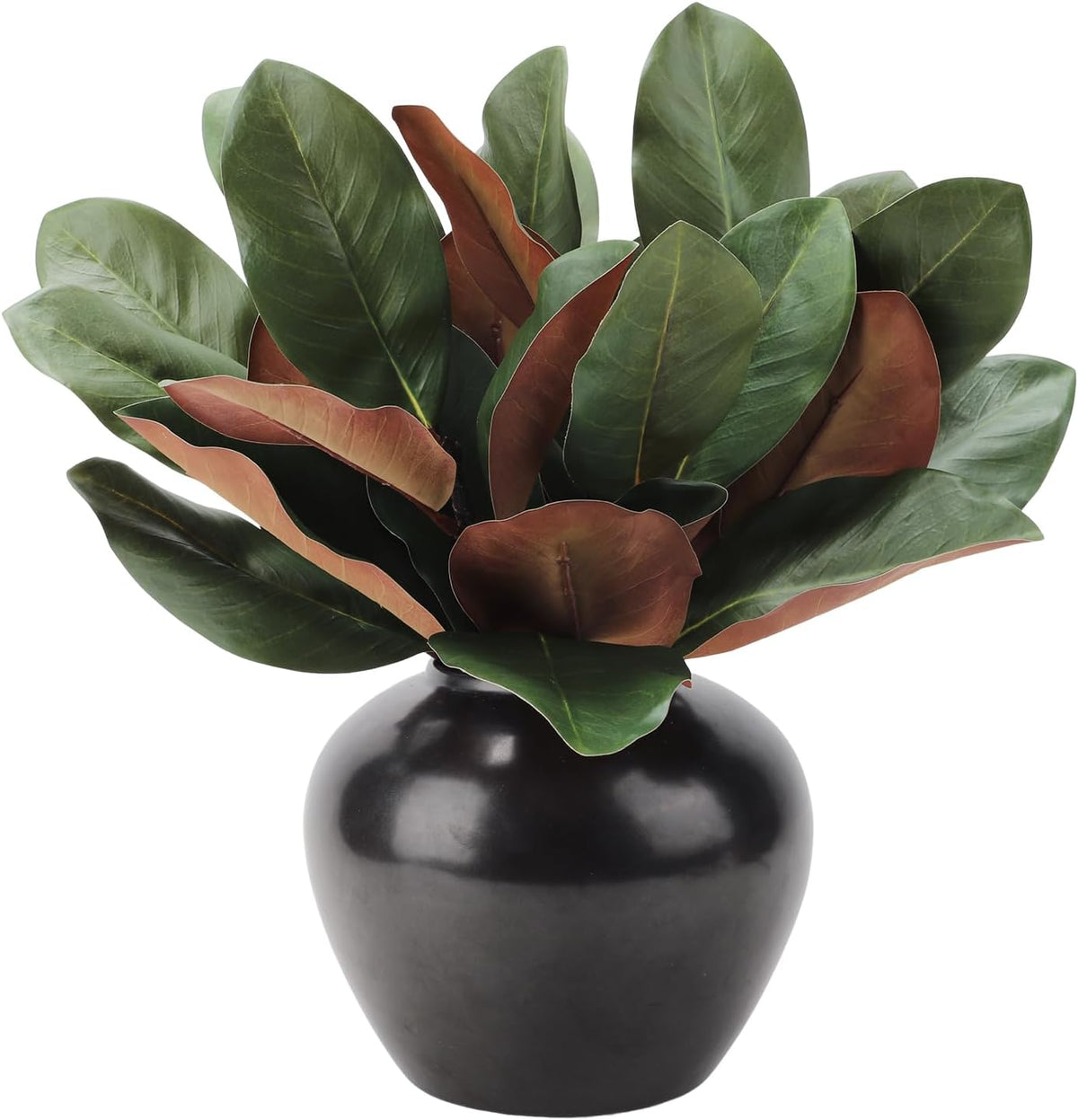 Magnolia Artificial Leaves Branches 22 Inch 3D Real Touch Faux Magnolia Stems Fake Magnolia Twigs for Indoor Outdoor Vase Filling Home Wedding Floral Arrangement Decoration