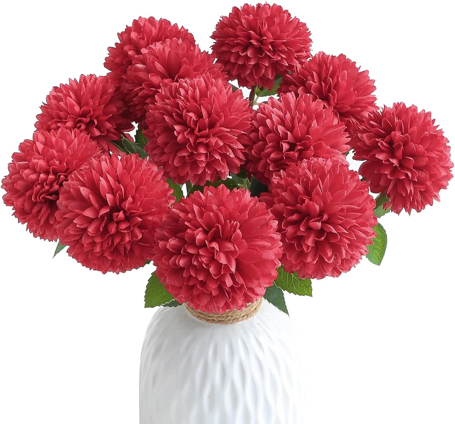 12pcs Lilac Faux Silk Mums Artificial Flowers Bulk Fake Chrysanthemums with Stems for DIY Wedding Table Centerpieces Floral Arrangements Vase Fillers Home Decorations