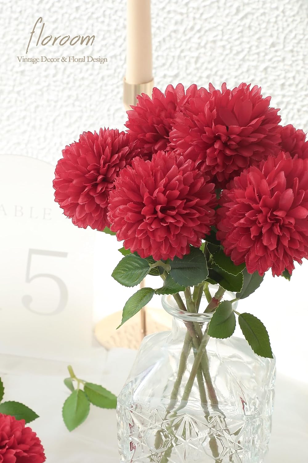 12pcs Lilac Faux Silk Mums Artificial Flowers Bulk Fake Chrysanthemums with Stems for DIY Wedding Table Centerpieces Floral Arrangements Vase Fillers Home Decorations