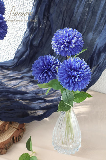 12pcs Lilac Faux Silk Mums Artificial Flowers Bulk Fake Chrysanthemums with Stems for DIY Wedding Table Centerpieces Floral Arrangements Vase Fillers Home Decorations