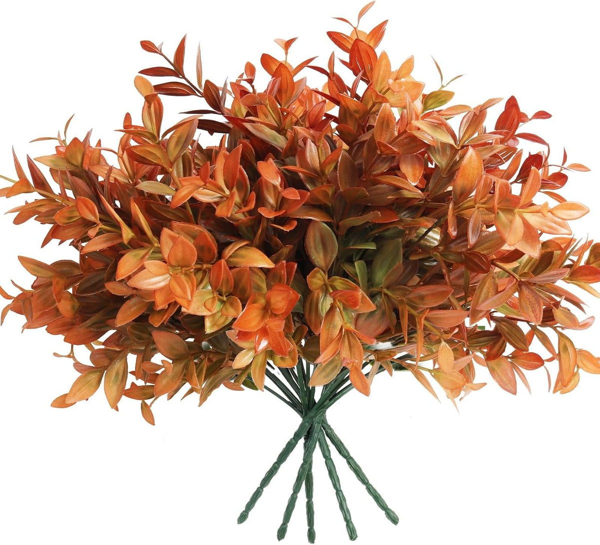 Artificial Fall Greenery Stems for Vase Fake Lucky Bamboo Leaves 6 Bundles