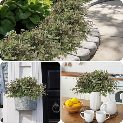 Artificial Fall Greenery Stems for Vase Fake Lucky Bamboo Leaves 6 Bundles